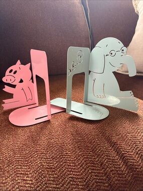 YOTTOY Mo Willems Collection | Elephant & Piggie Set of Durable Metal Bookends